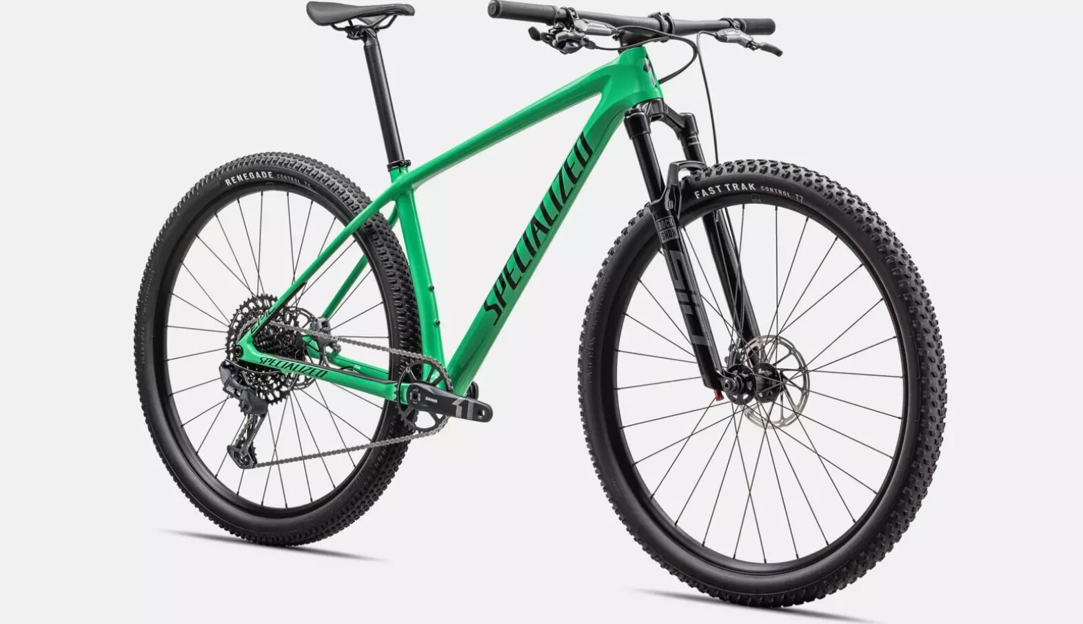 Specialized Cykel, Epic HT Comp, Gloss Electric Green / Forest Green