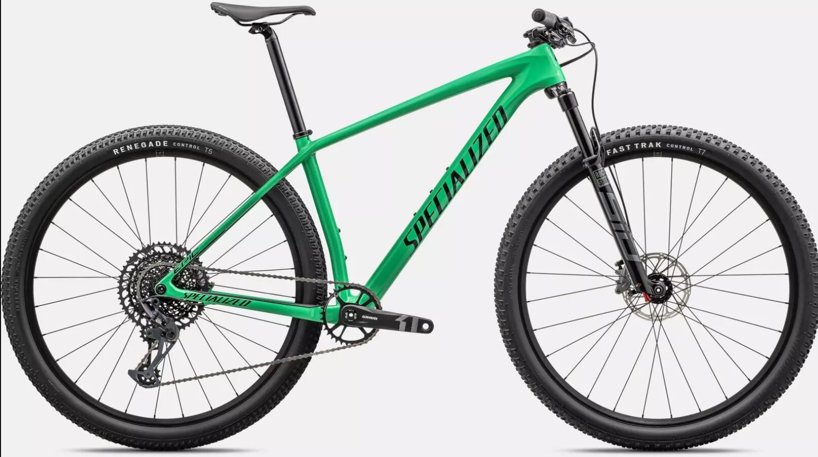 Specialized Cykel, Epic HT Comp, Gloss Electric Green / Forest Green