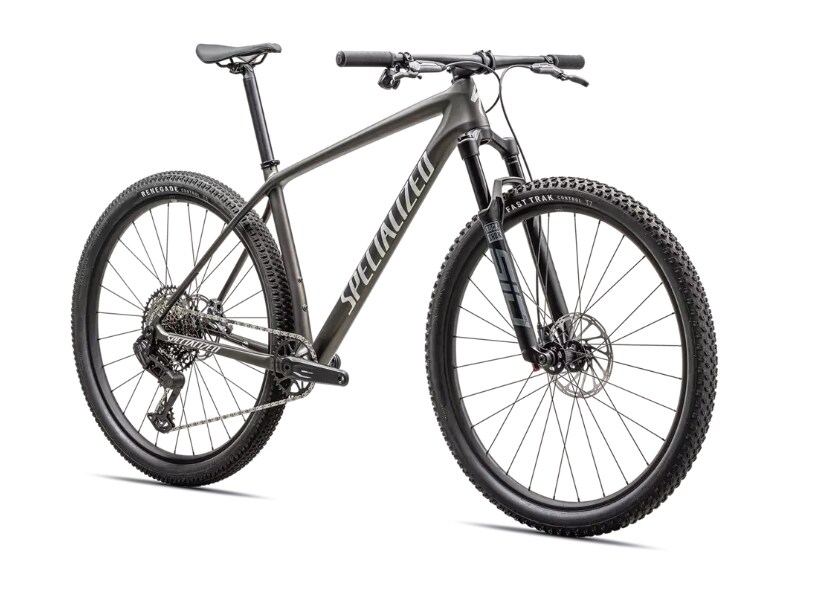 Specialized Cykel, Epic HT Comp AXS, Satin Gunmetal / Metallic White Silver