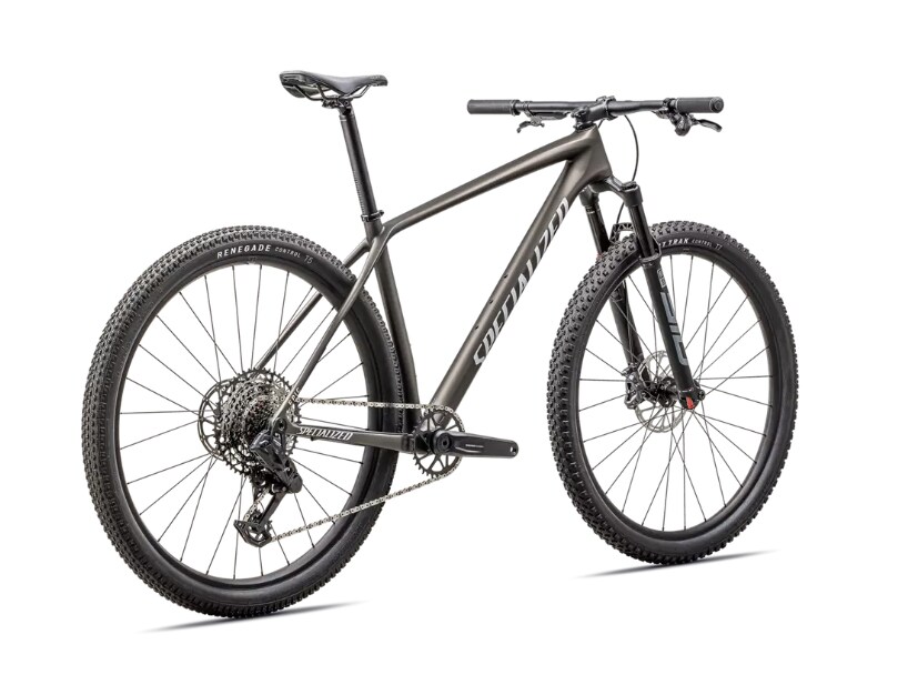 Specialized Cykel, Epic HT Comp AXS, Satin Gunmetal / Metallic White Silver