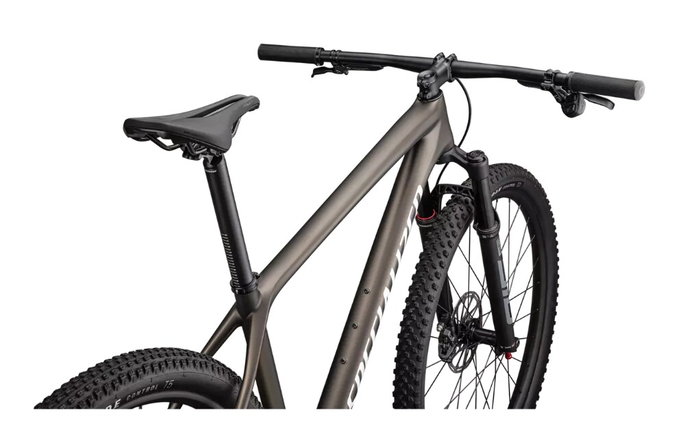 Specialized Cykel, Epic HT Comp AXS, Satin Gunmetal / Metallic White Silver