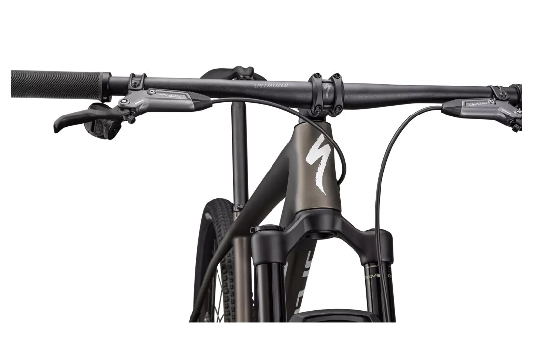 Specialized Cykel, Epic HT Comp AXS, Satin Gunmetal / Metallic White Silver
