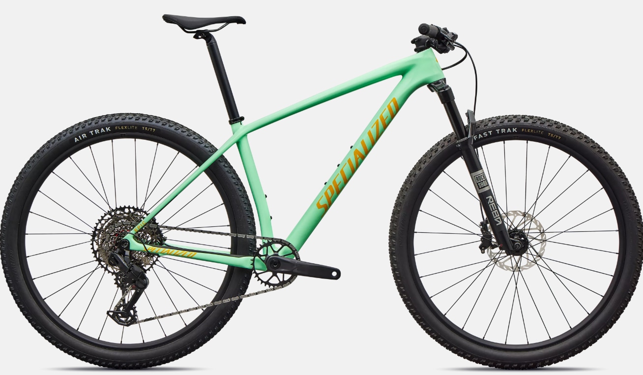 Specialized Cykel, Epic HT Comp, Gloss Oasis / California Sunshine