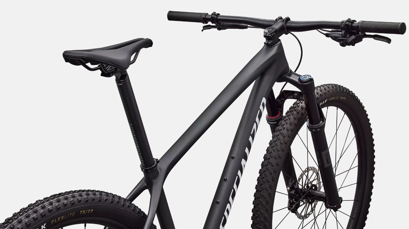 Specialized Cykel, Epic HT Comp, Satin Carbon / Metallic White Silver