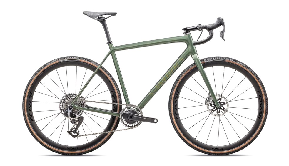 Specialized Cykel, Crux S-Works RED 13-sp, Gloss Cypress Metallic / Viavi Gold To Silver Pearl