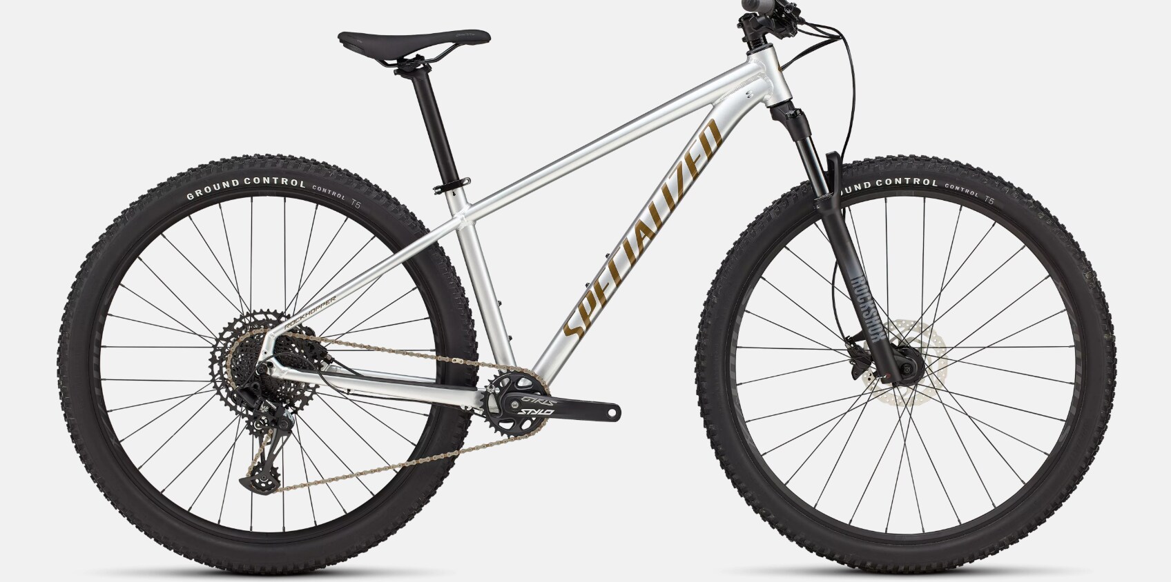 Specialized Cykel, Rockhopper Expert 27.5, Gloss Silver Dust / Satin Burnt Gold Metallic