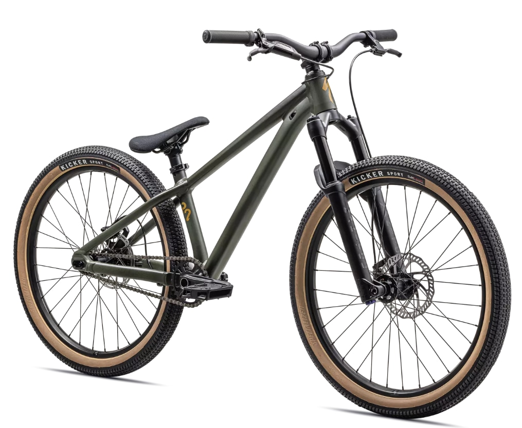 Specialized Cykel, P2 24", SATIN DARK MOSS OVERSPRAY / OAK GREEN / HARVEST GOLD