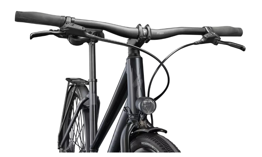 Specialized Cykel, Sirrus X 3.0 EQ Step-Through, Gloss Nearly Black/Black Reflective