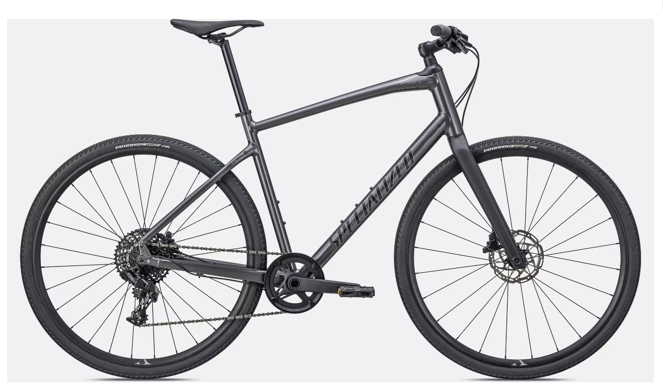 Specialized Cykel, Sirrus X 4.0, GLOSS SMOKE / COOL GREY / SATIN BLACK REFLECTIVE