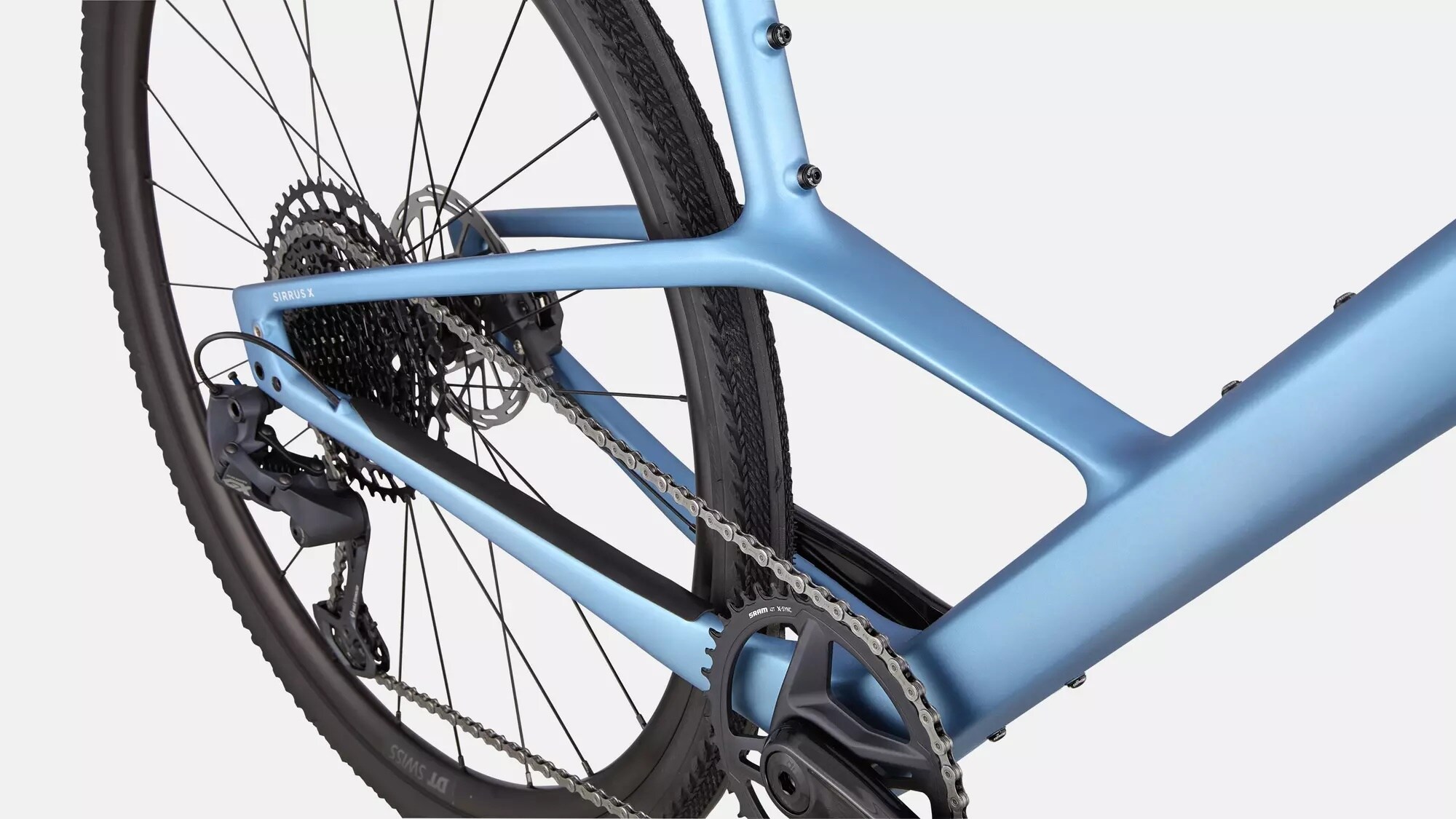 Specialized Cykel, Sirrus X 6.0, Satin Glacial Metallic/ Sliver Dust Frost Reflective