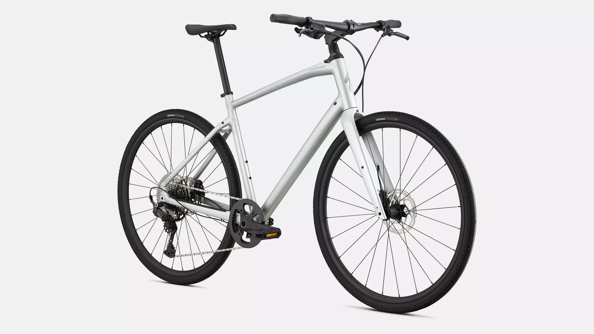 Specialized Cykel, Sirrus X 4.0, Satin Silver Dust / Cool Grey Reflective