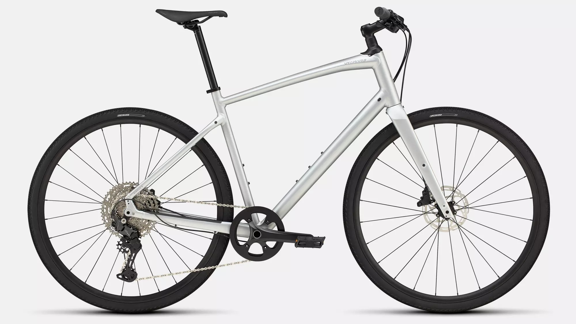 Specialized Cykel, Sirrus X 4.0, Satin Silver Dust / Cool Grey Reflective