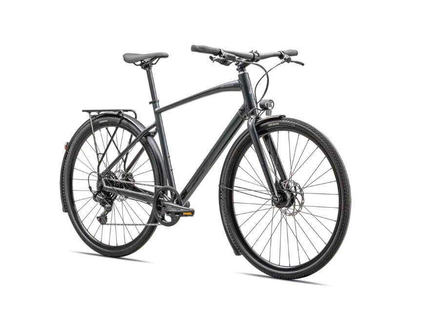 Specialized Cykel, Sirrus X 2.0 EQ, Gloss Black Liquid Metal / Ashen Grey Reflective