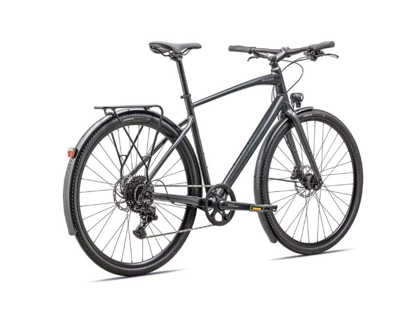 Specialized Cykel, Sirrus X 2.0 EQ, Gloss Black Liquid Metal / Ashen Grey Reflective