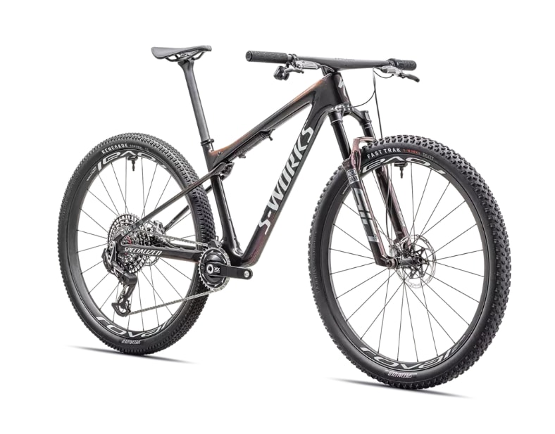 Specialized Cykel, Epic World Cup S-Works, Gloss Carbon / Red Pearl / Chameleon Fade