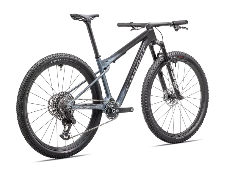 Specialized Cykel, Epic World Cup S-Works, Gloss Glacial Metallic Granite / Brushed Chrome