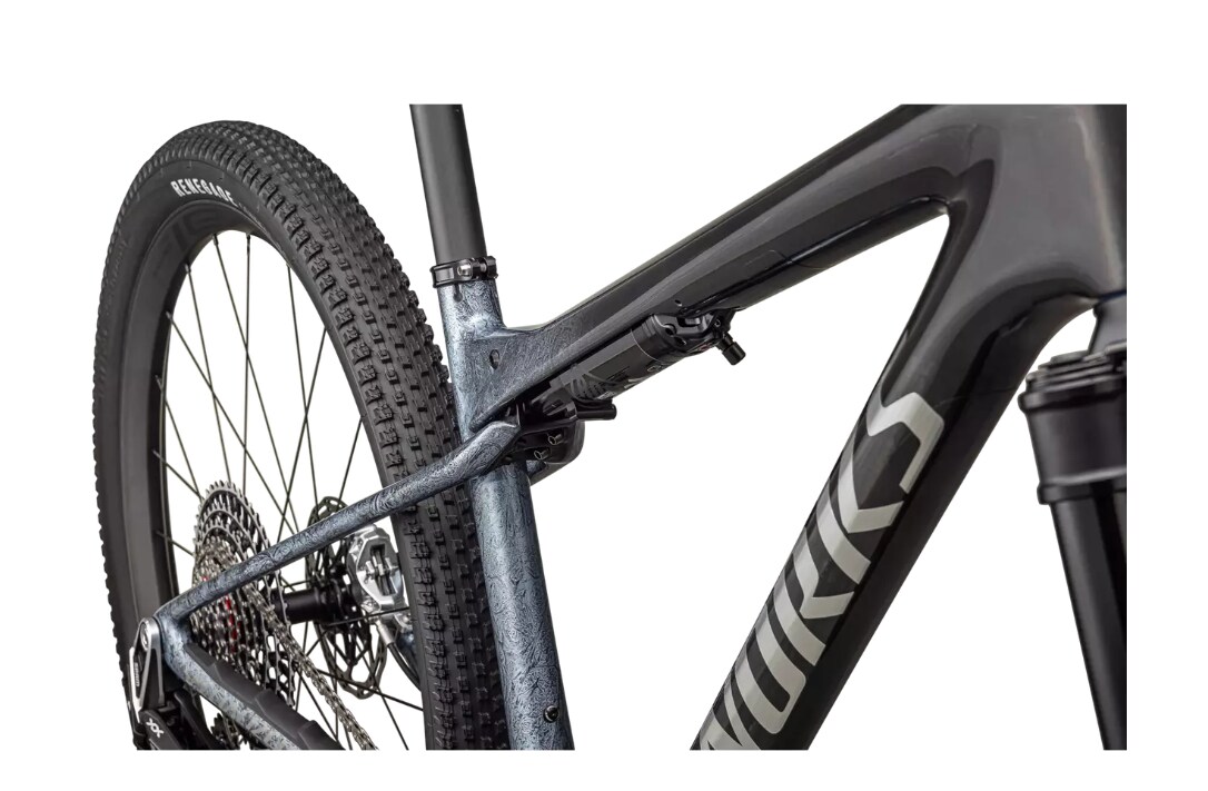 Specialized Cykel, Epic World Cup S-Works, Gloss Glacial Metallic Granite / Brushed Chrome