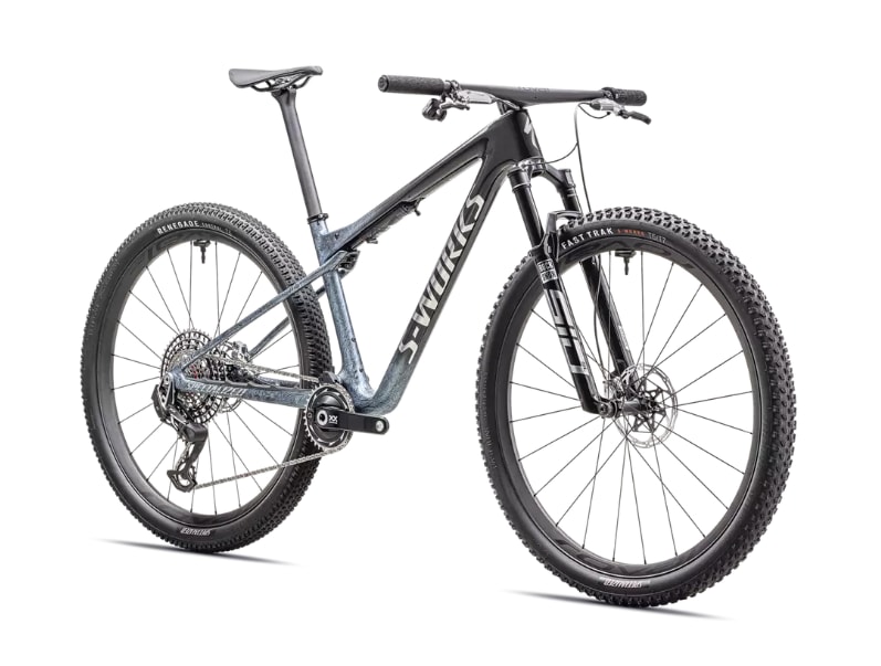 Specialized Cykel, Epic World Cup S-Works, Gloss Glacial Metallic Granite / Brushed Chrome