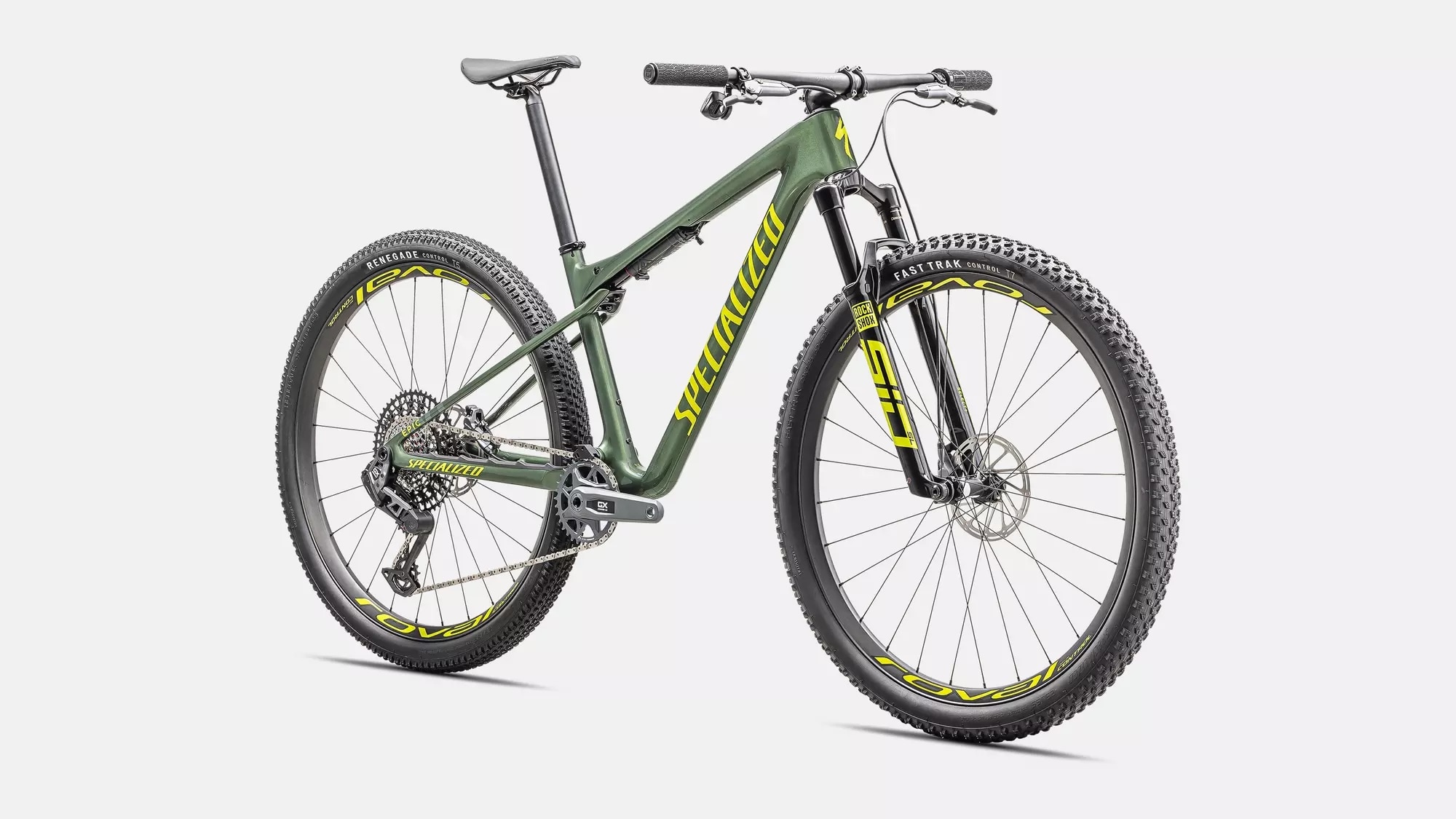 Specialized Cykel, Epic World Cup Expert, Gloss Cypress Metallic / Ion Metallic
