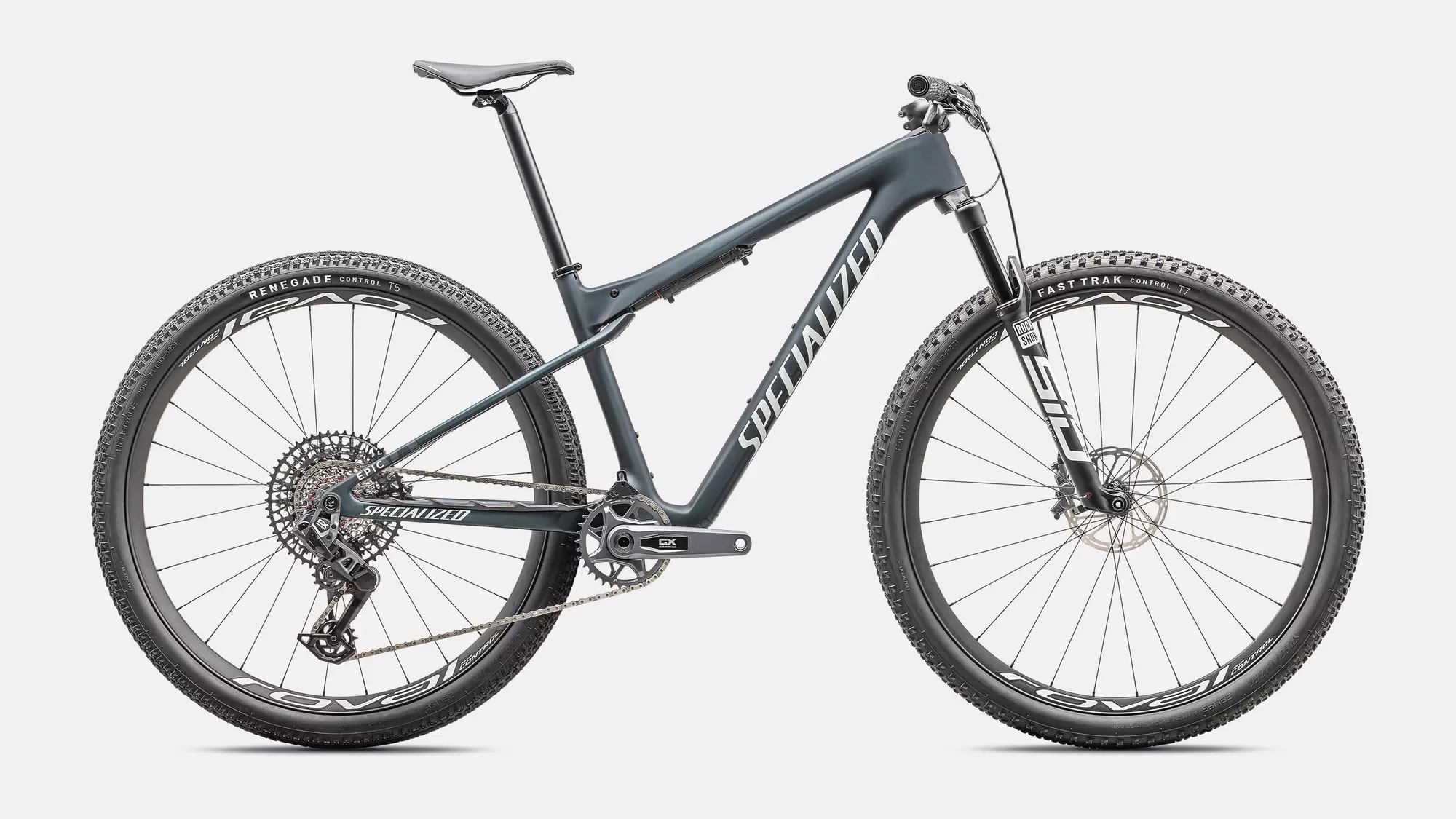 Specialized Cykel, Epic World Cup Expert, Satin Metallic Deep Lake / White / Pearl