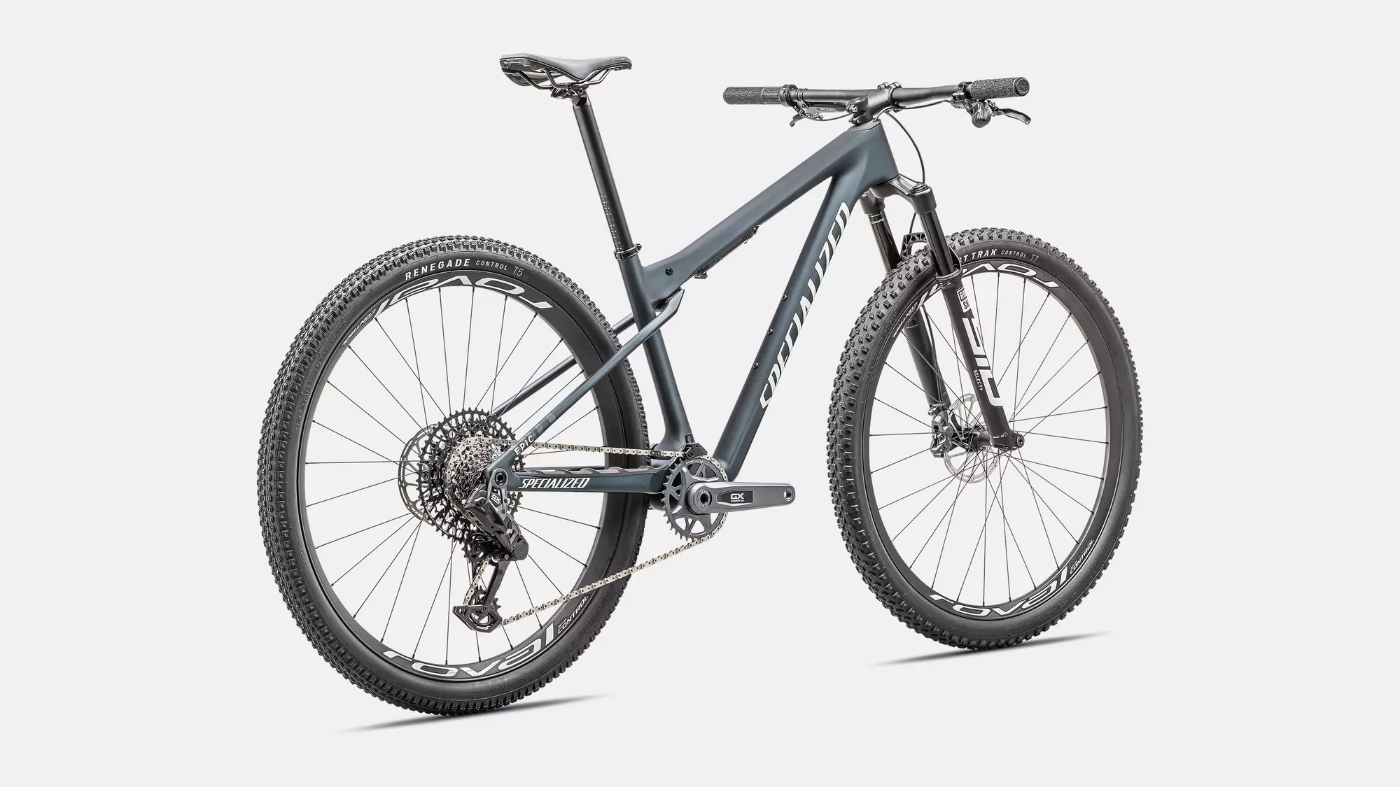 Specialized Cykel, Epic World Cup Expert, Satin Metallic Deep Lake / White / Pearl