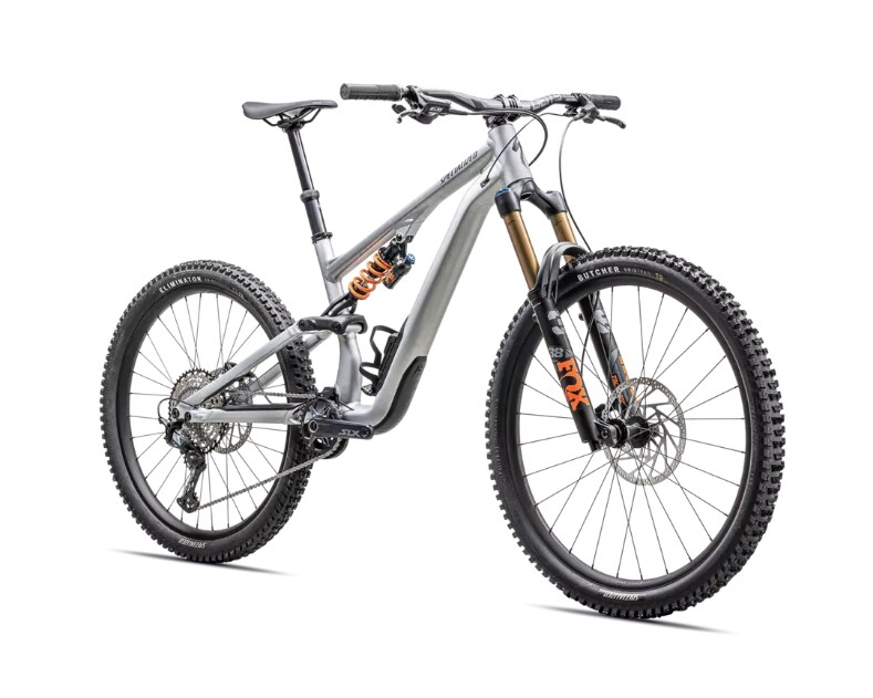 Specialized Cykel, Stumpjumper 15 FOX COIL Alloy, Satin Brushed Aluminum / Cast Blue