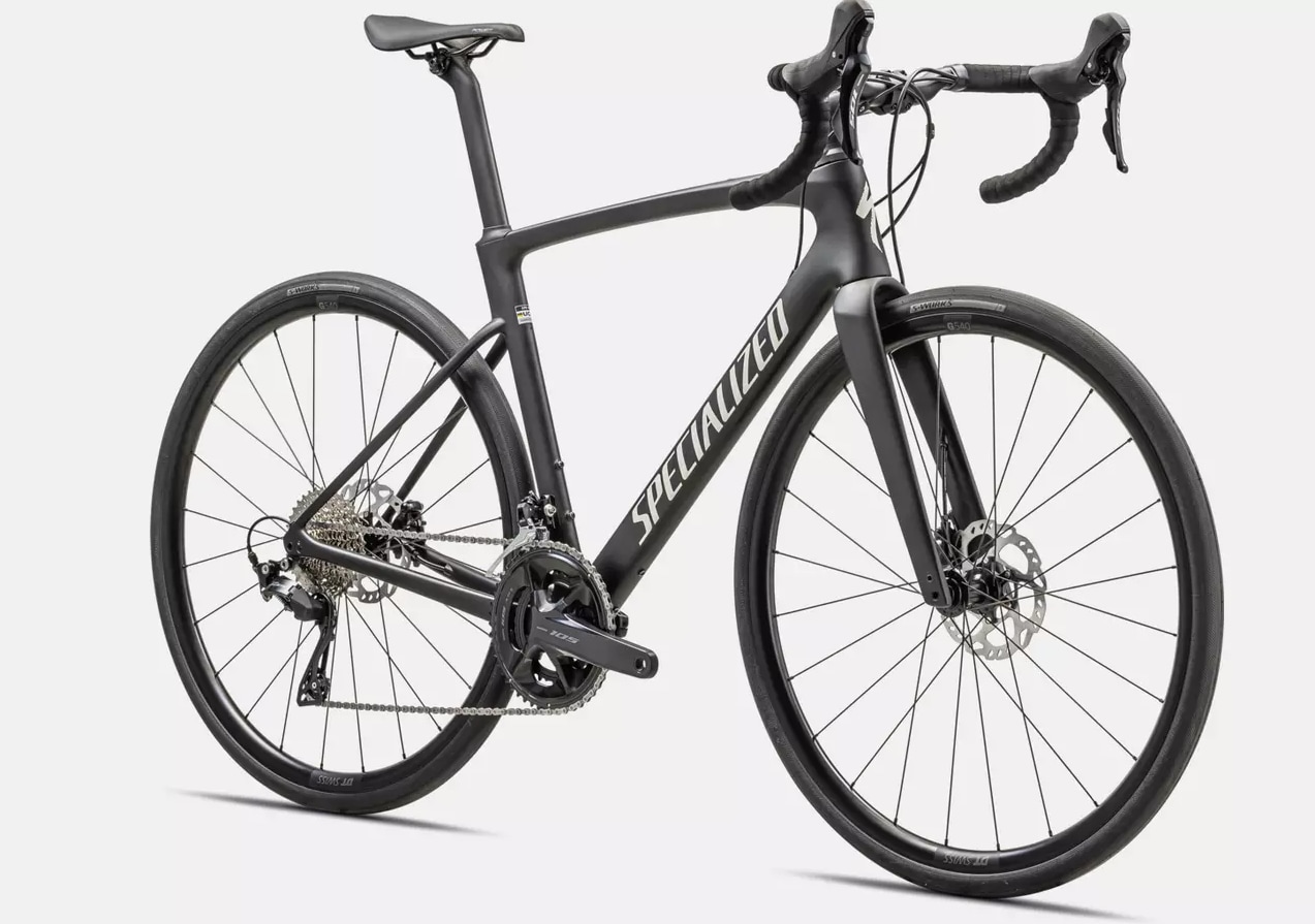 Specialized Cykel, Roubaix SL8 SPORT 105, SATIN METALLIC OBSIDIAN/BIRCH