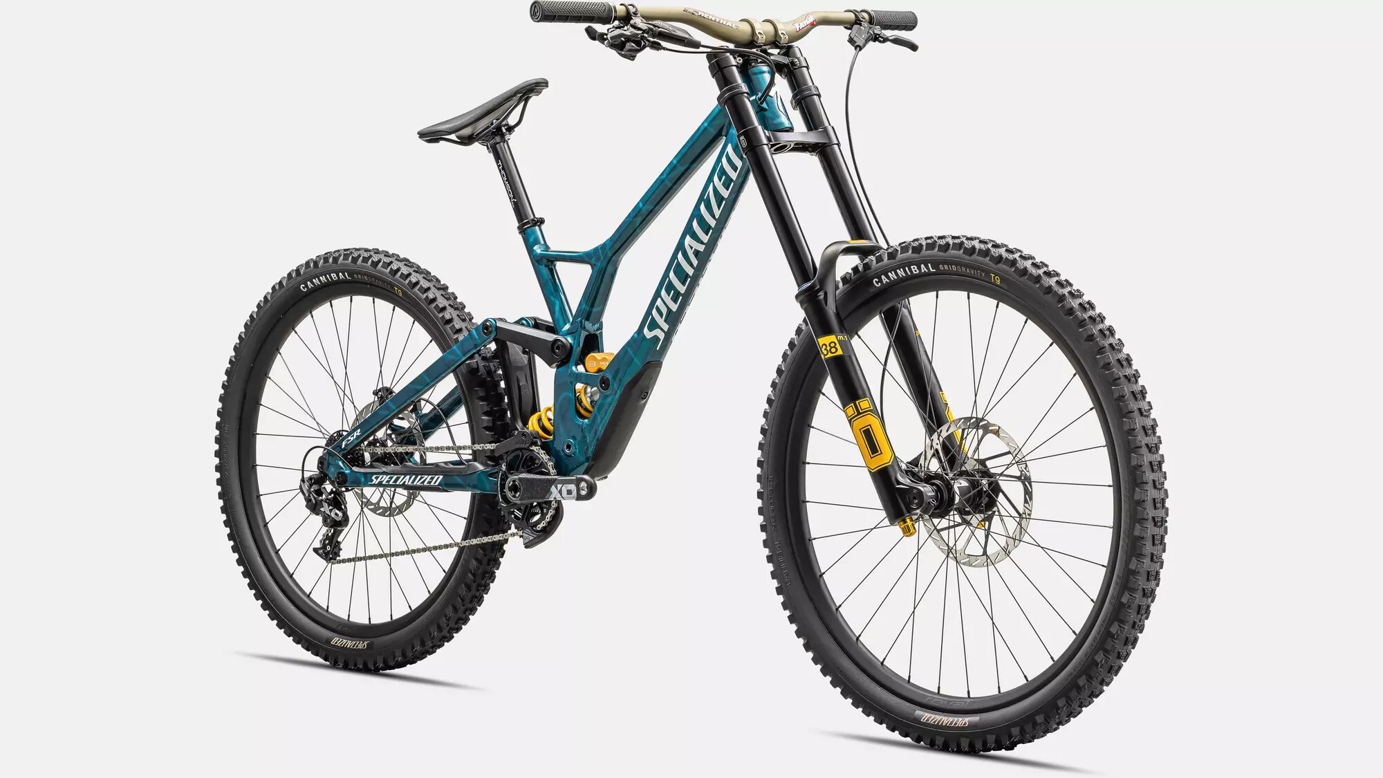 Specialized Cykel, Demo Race, GLOSS TEAL TINT/ WHITE