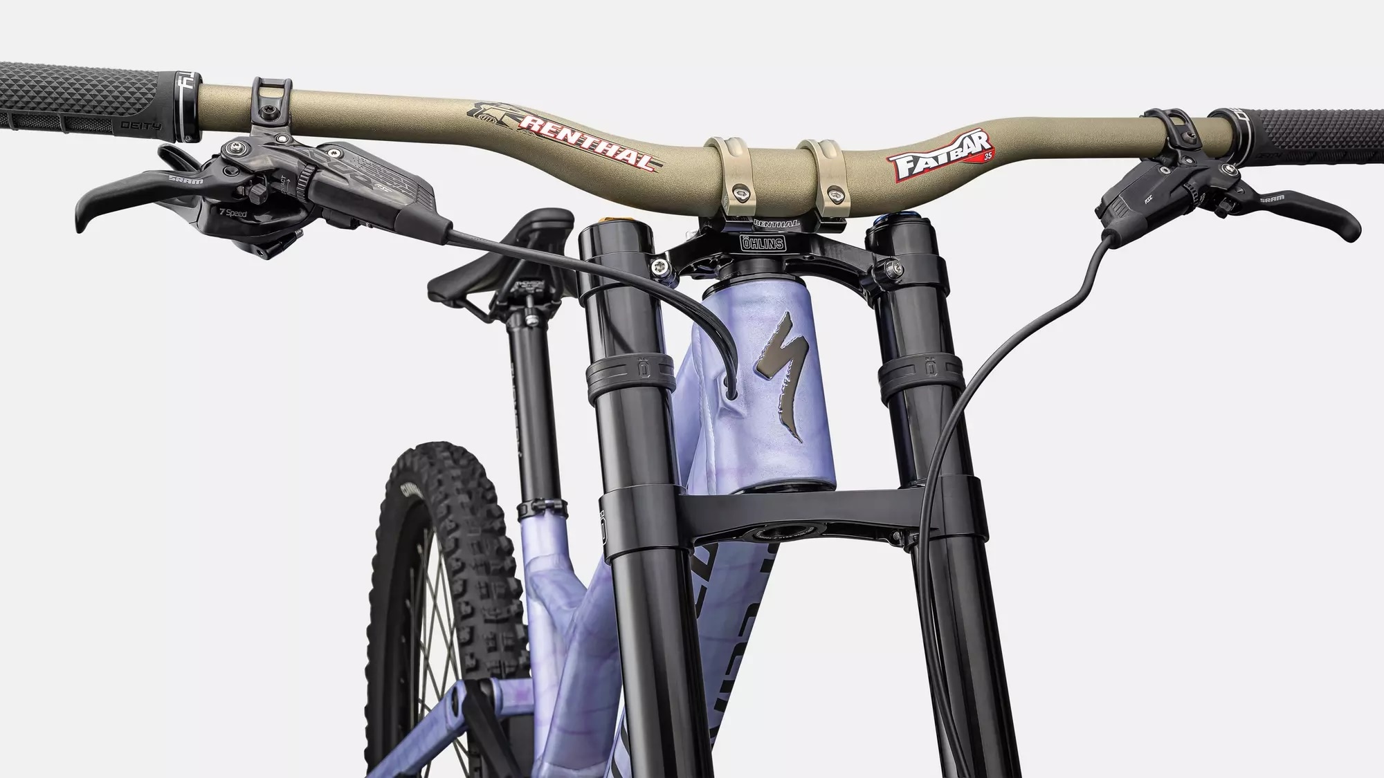 Specialized Cykel, Demo Race, SATIN POWDER INDIGO / BLACK CHROME
