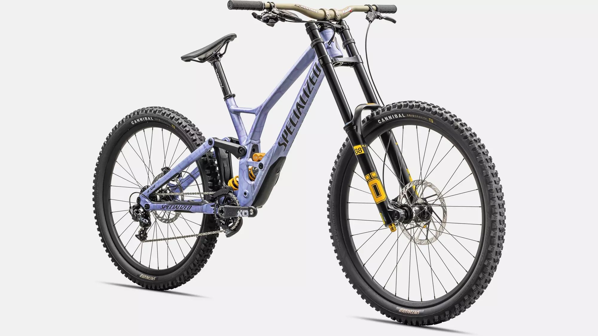 Specialized Cykel, Demo Race, SATIN POWDER INDIGO / BLACK CHROME