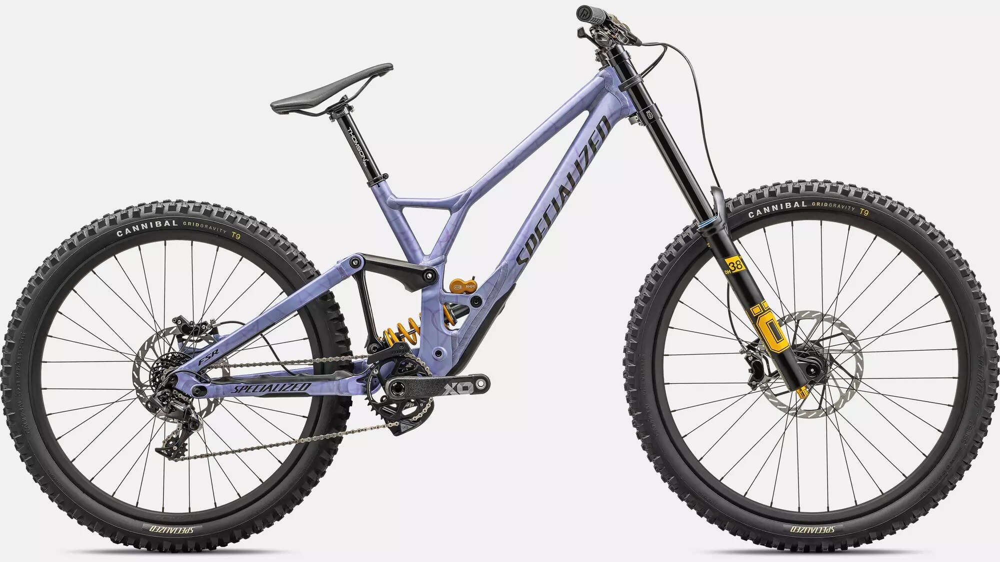 Specialized Cykel, Demo Race, SATIN POWDER INDIGO / BLACK CHROME