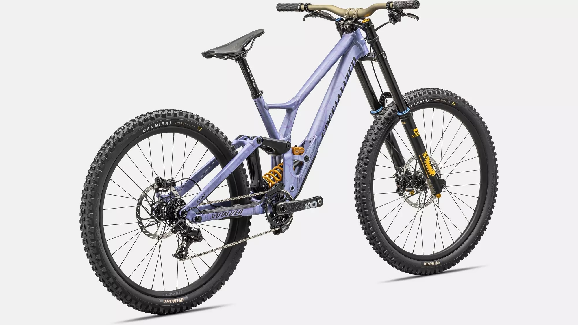 Specialized Cykel, Demo Race, SATIN POWDER INDIGO / BLACK CHROME