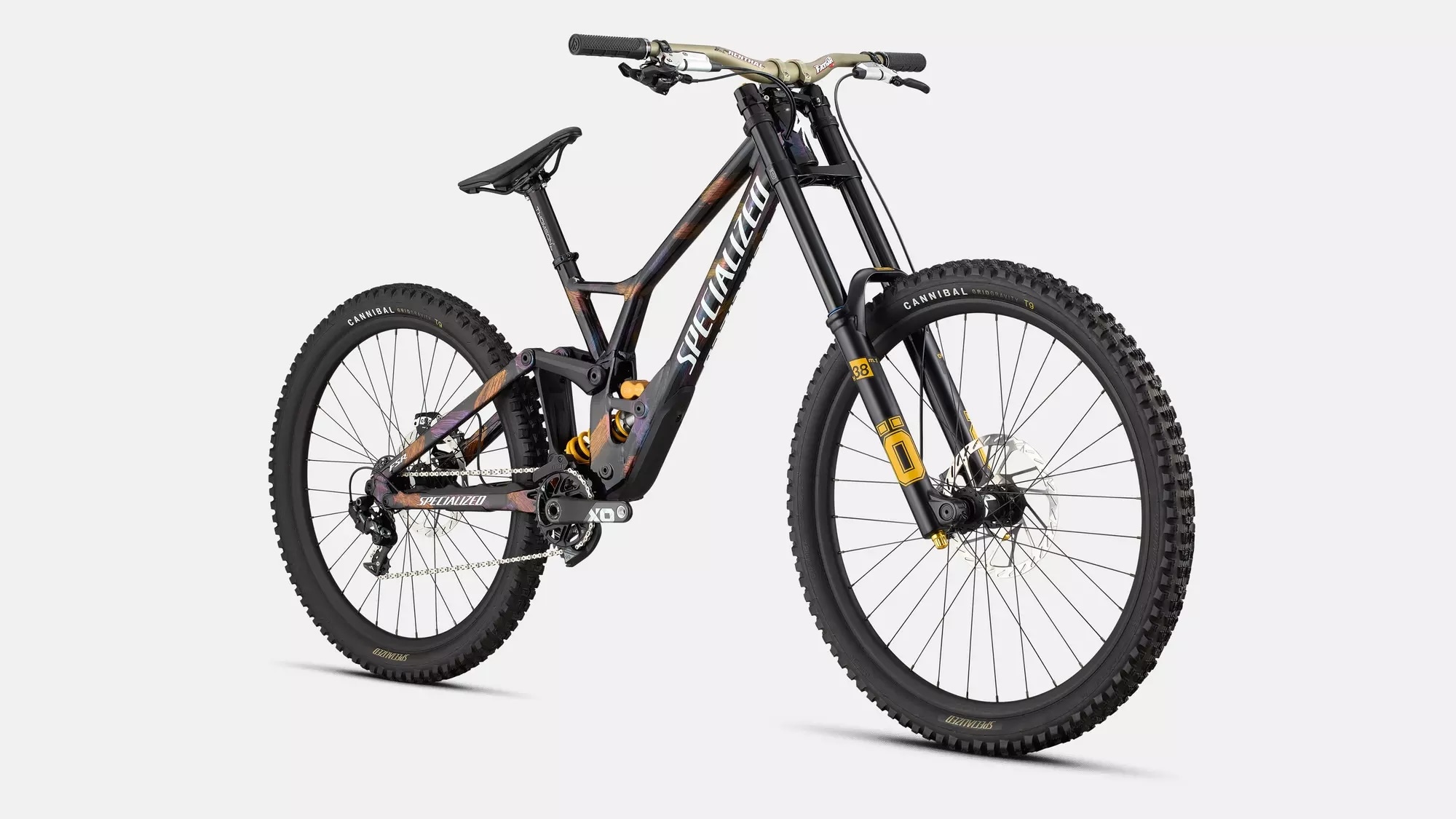 Specialized Cykel, Demo Race, Gloss Obsidian / Brushed / Chameleon Supernova