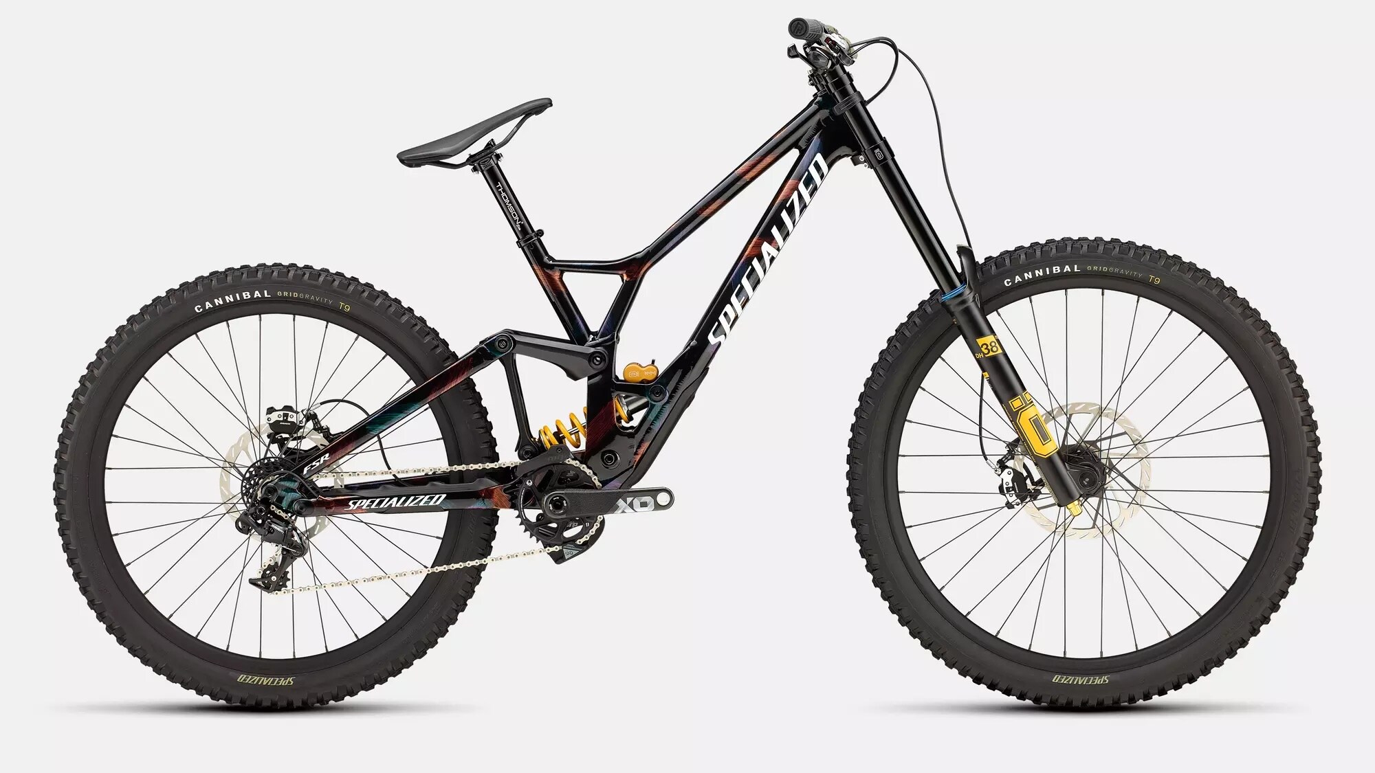 Specialized Cykel, Demo Race, Gloss Obsidian / Brushed / Chameleon Supernova