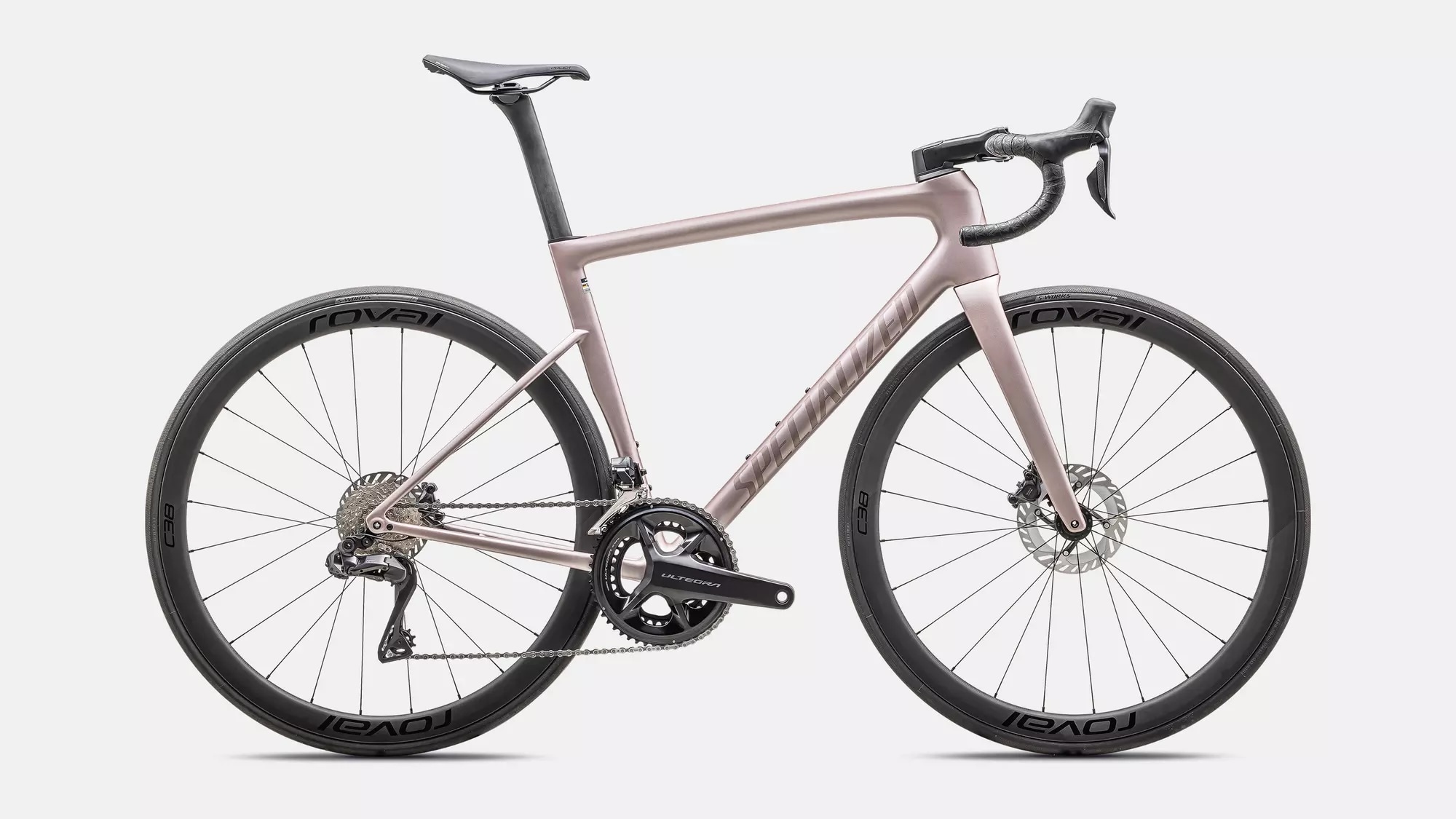 Specialized Cykel, Tarmac SL8 Expert UDi2, Satin Champagne / Black Pearl