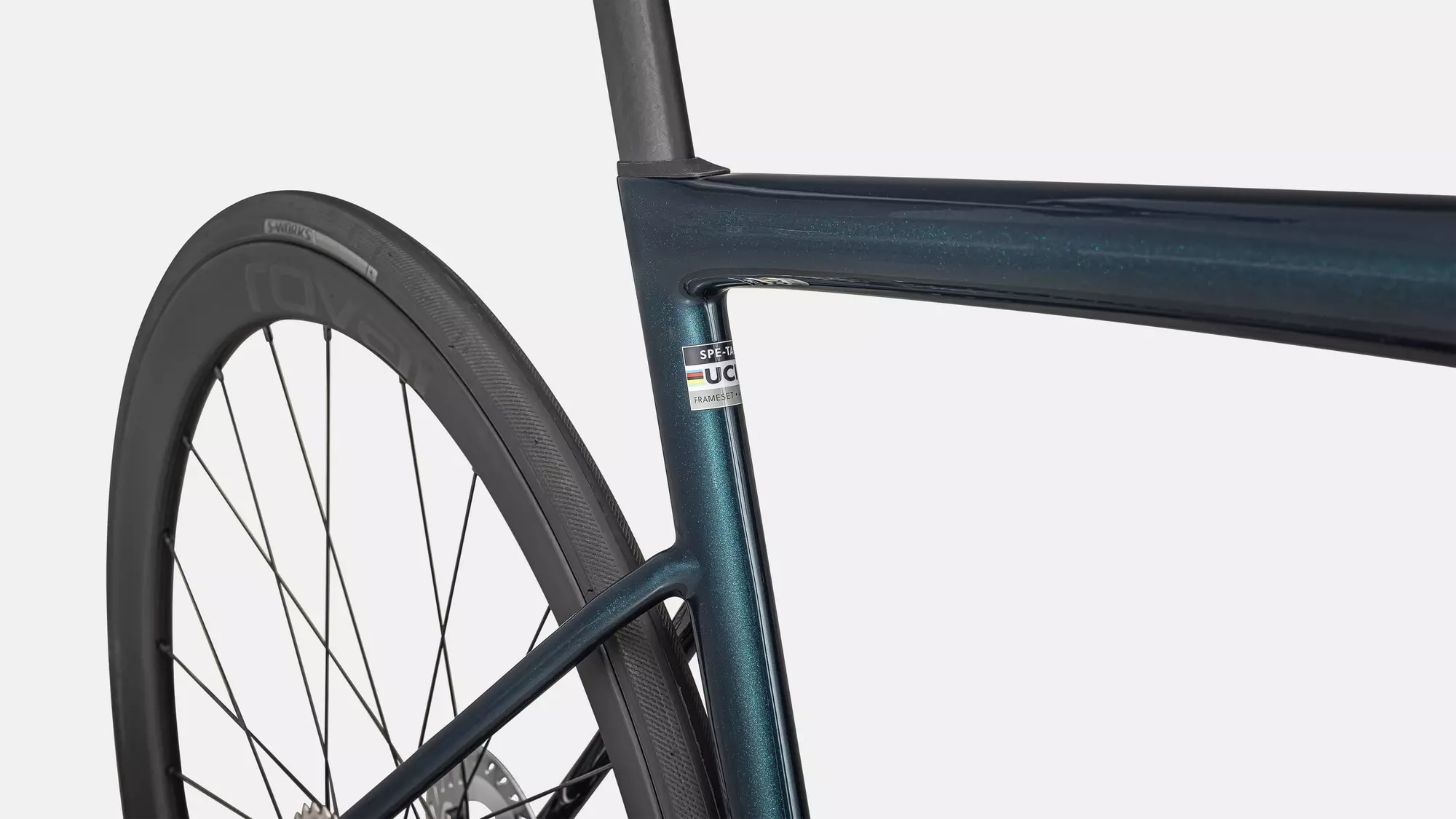 Specialized Cykel, Tarmac SL8 Expert, Gloss Deep Lake Metallic / Green Pearl Over Seafoam 