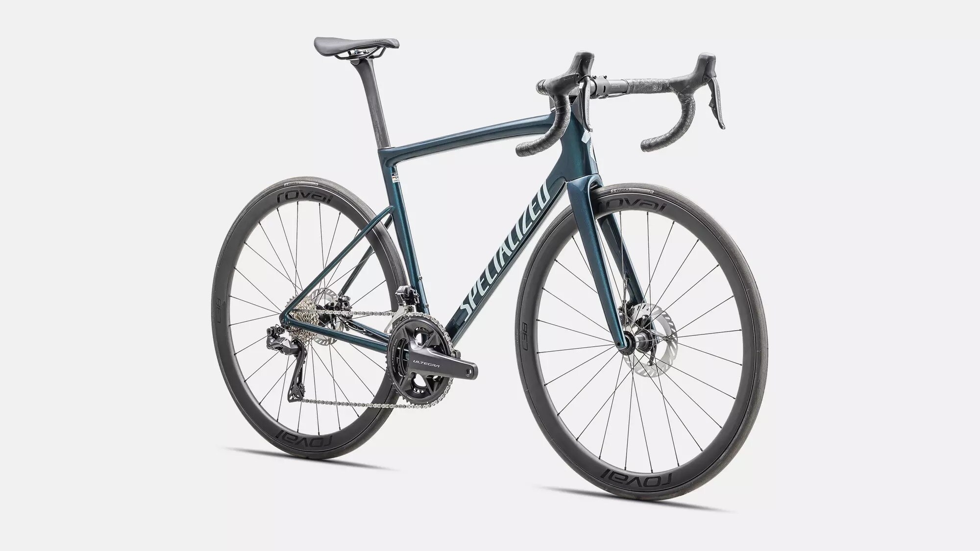 Specialized Cykel, Tarmac SL8 Expert UDi2, Gloss Deep Lake Metallic / Green Pearl Over Seafoam