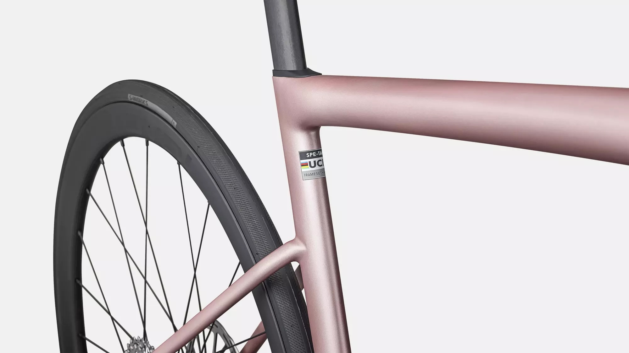 Specialized Cykel, Tarmac SL8 Expert, Satin Champagne / Black Pearl