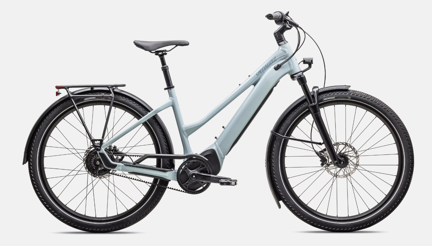 Specialized Cykel, Turbo Vado 4.0 IGH Step-Through, Satin Seafoam / 25% Lapis Pearl / Glacial Metallic