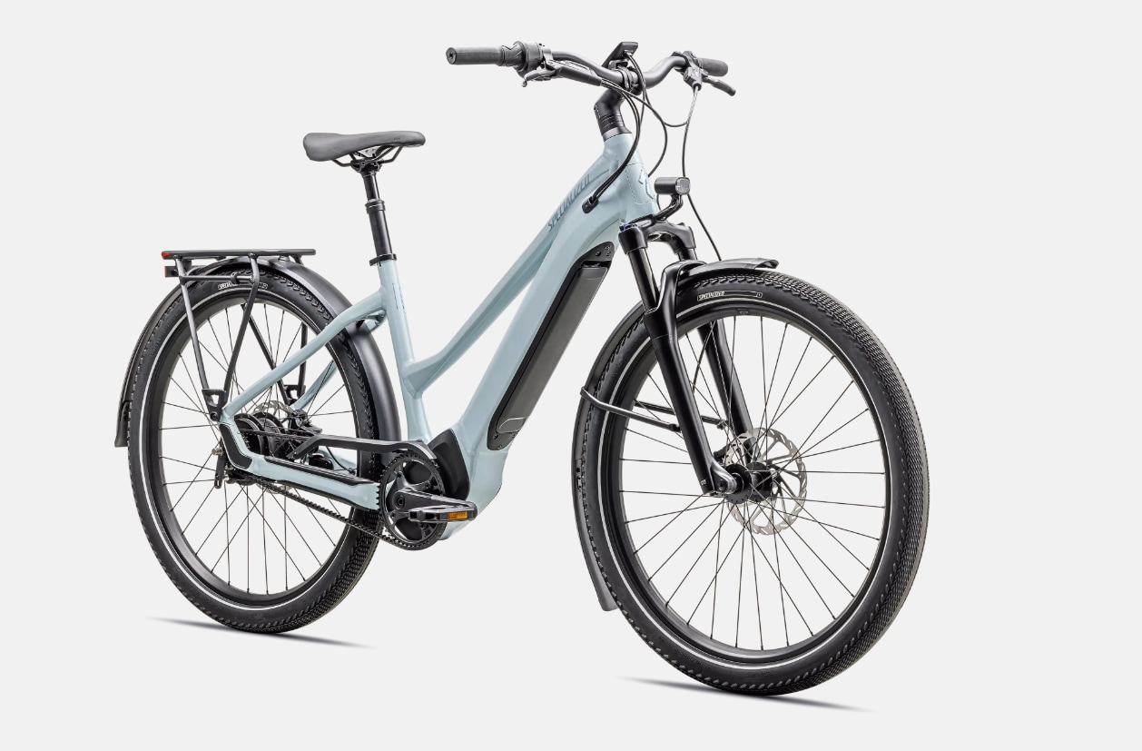 Specialized Cykel, Turbo Vado 4.0 IGH Step-Through, Satin Seafoam / 25% Lapis Pearl / Glacial Metallic