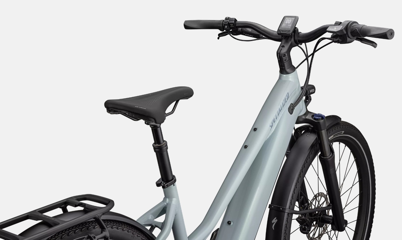 Specialized Cykel, Turbo Vado 4.0 IGH Step-Through, Satin Seafoam / 25% Lapis Pearl / Glacial Metallic