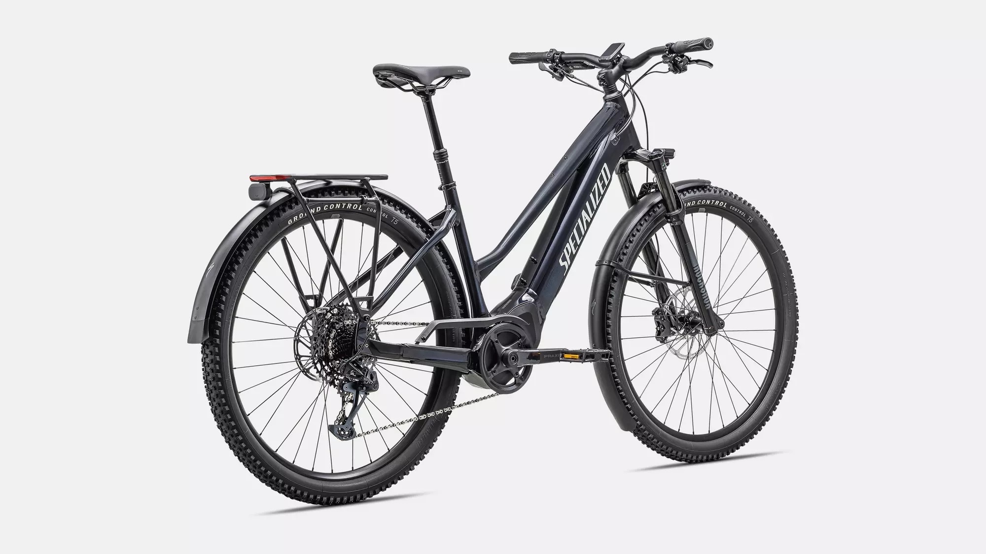 Specialized Cykel, Turbo Tero 5.0 EQ Step Through, Gloss Metallic Dark Navy / Silver Dust Reflective