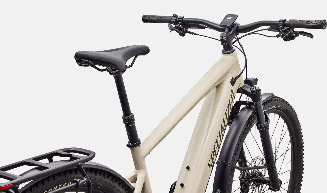 Specialized Cykel, Turbo Tero 5.0 EQ Step Through, Gloss White Mountains / Gun Metal