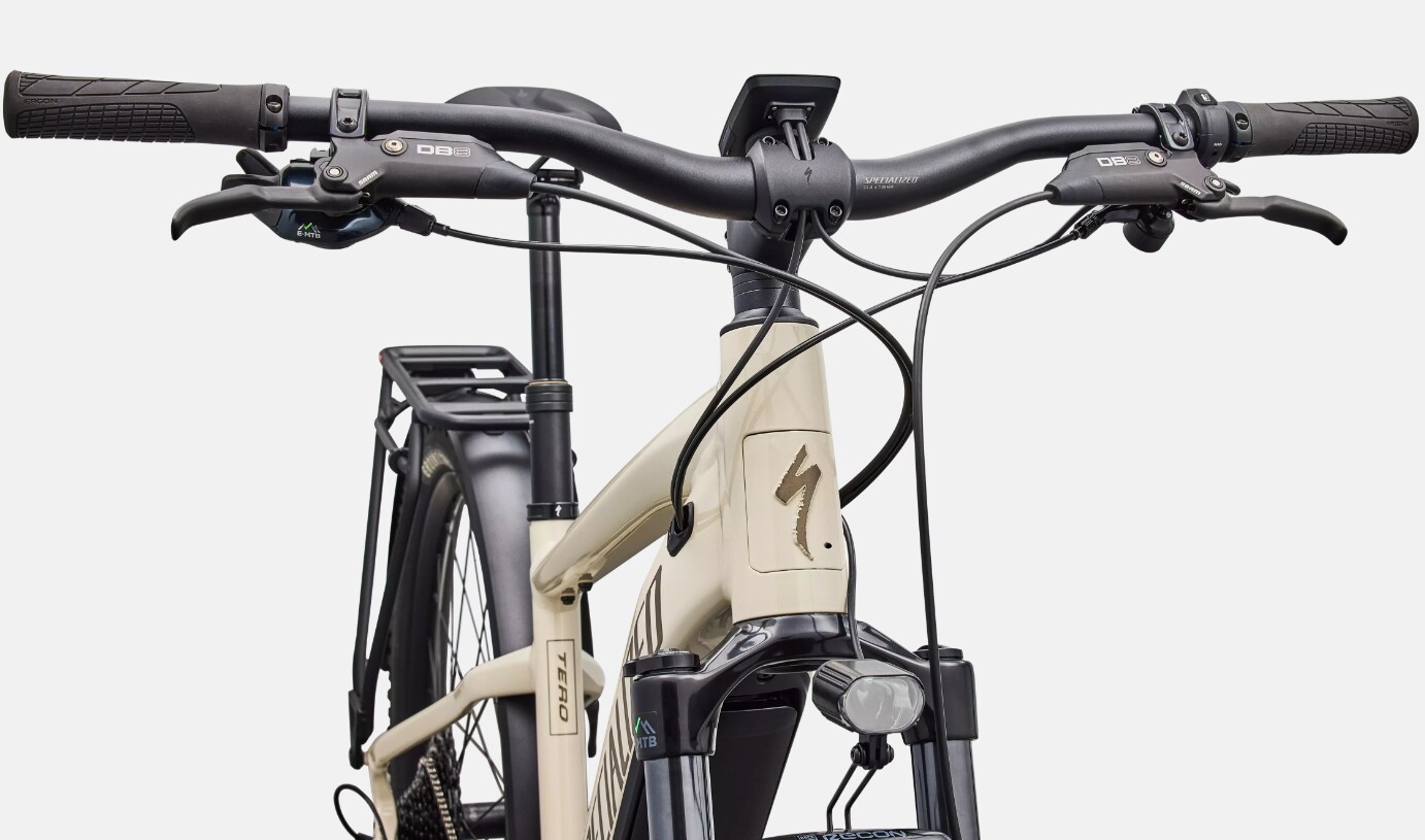 Specialized Cykel, Turbo Tero 5.0 EQ Step Through, Gloss White Mountains / Gun Metal