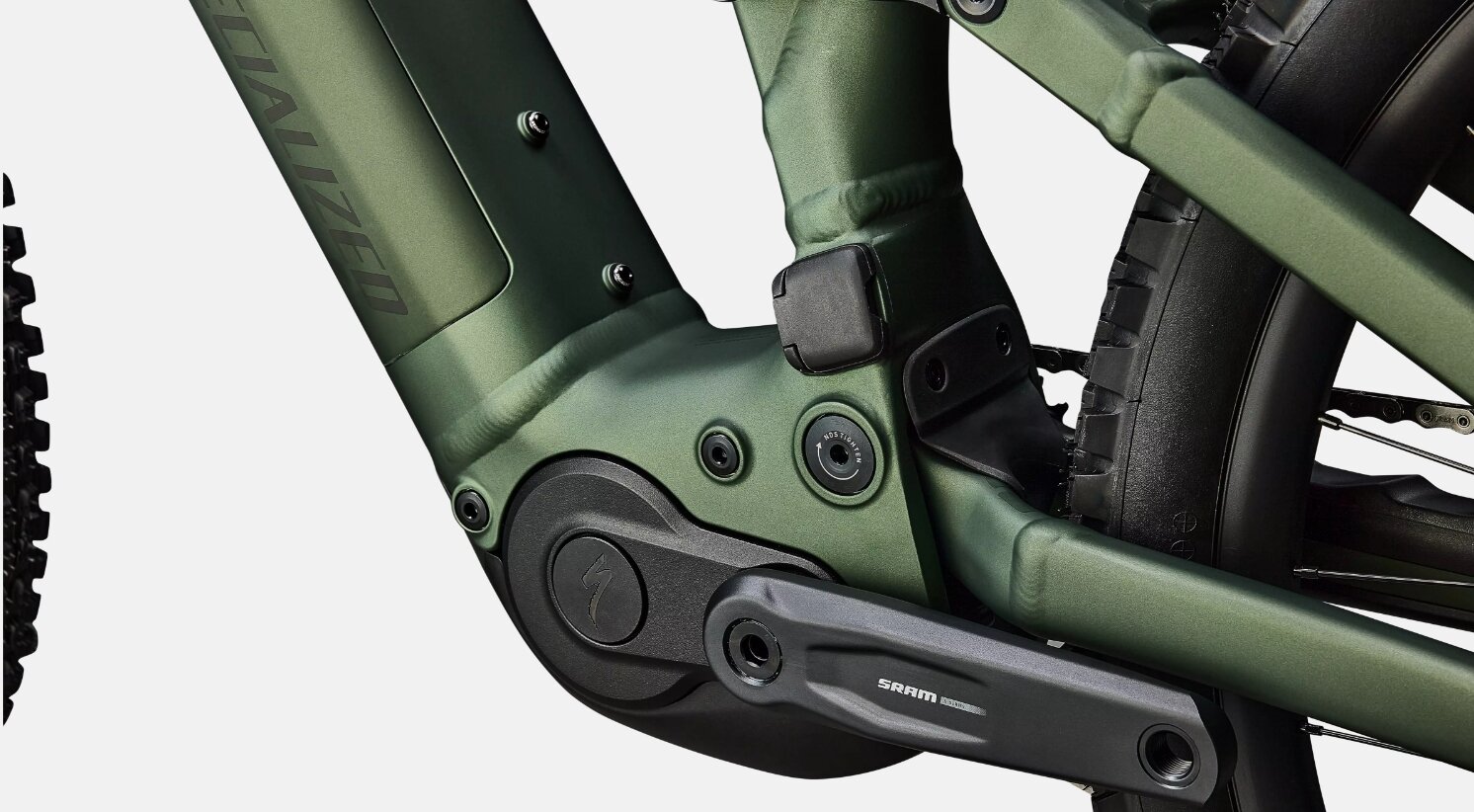 Specialized Cykel, Turbo Levo 4 Alloy, Satin Cypress Metallic / Dark Moss Green