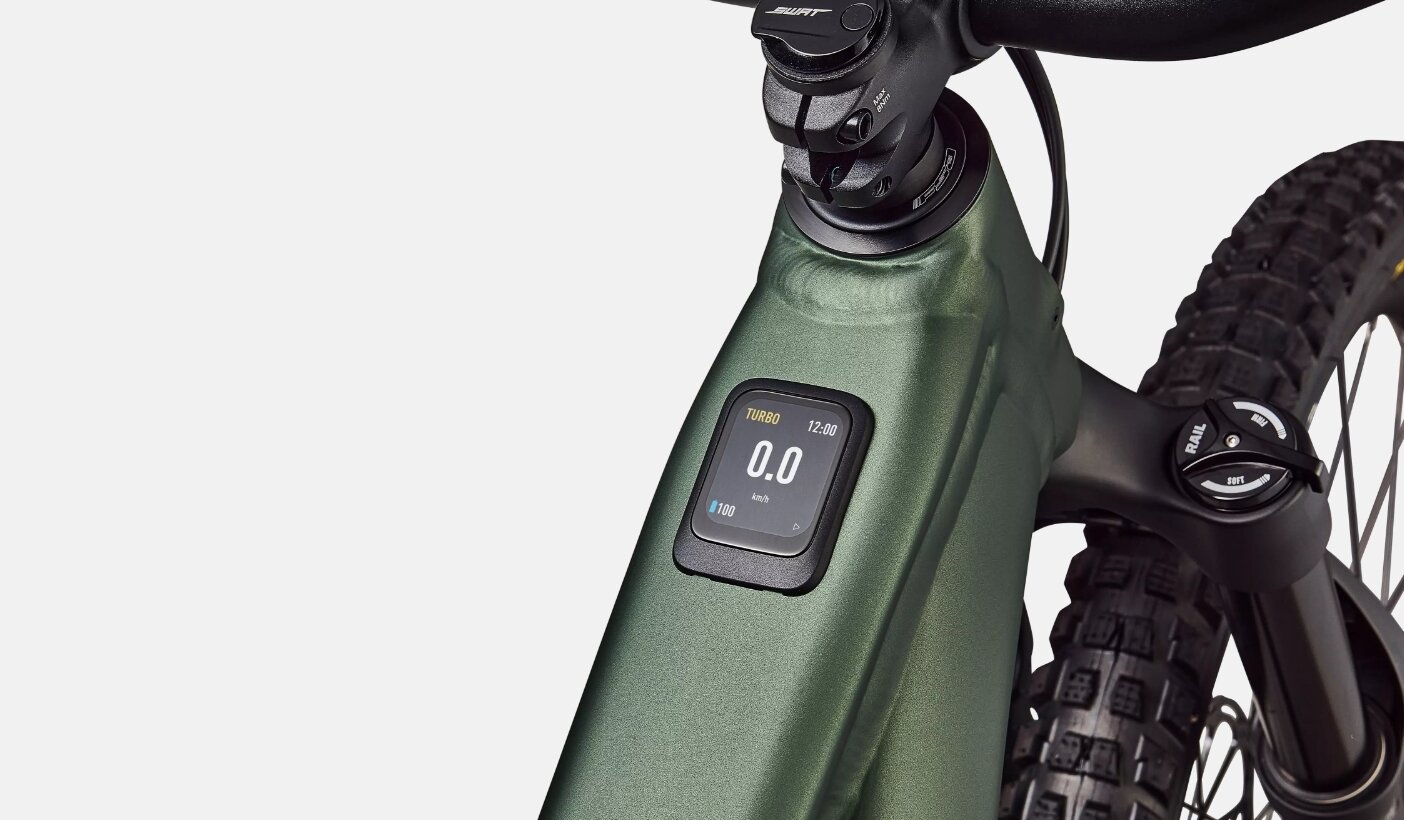 Specialized Cykel, Turbo Levo 4 Alloy, Satin Cypress Metallic / Dark Moss Green