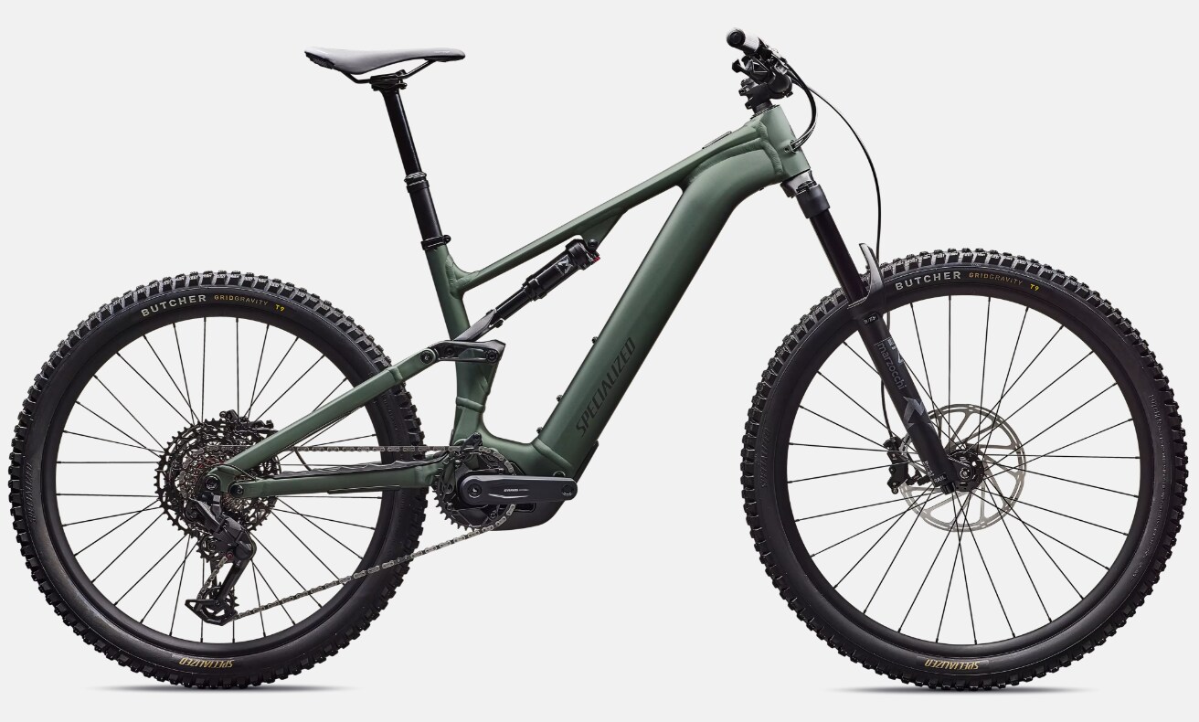 Specialized Cykel, Turbo Levo 4 Alloy, Satin Cypress Metallic / Dark Moss Green