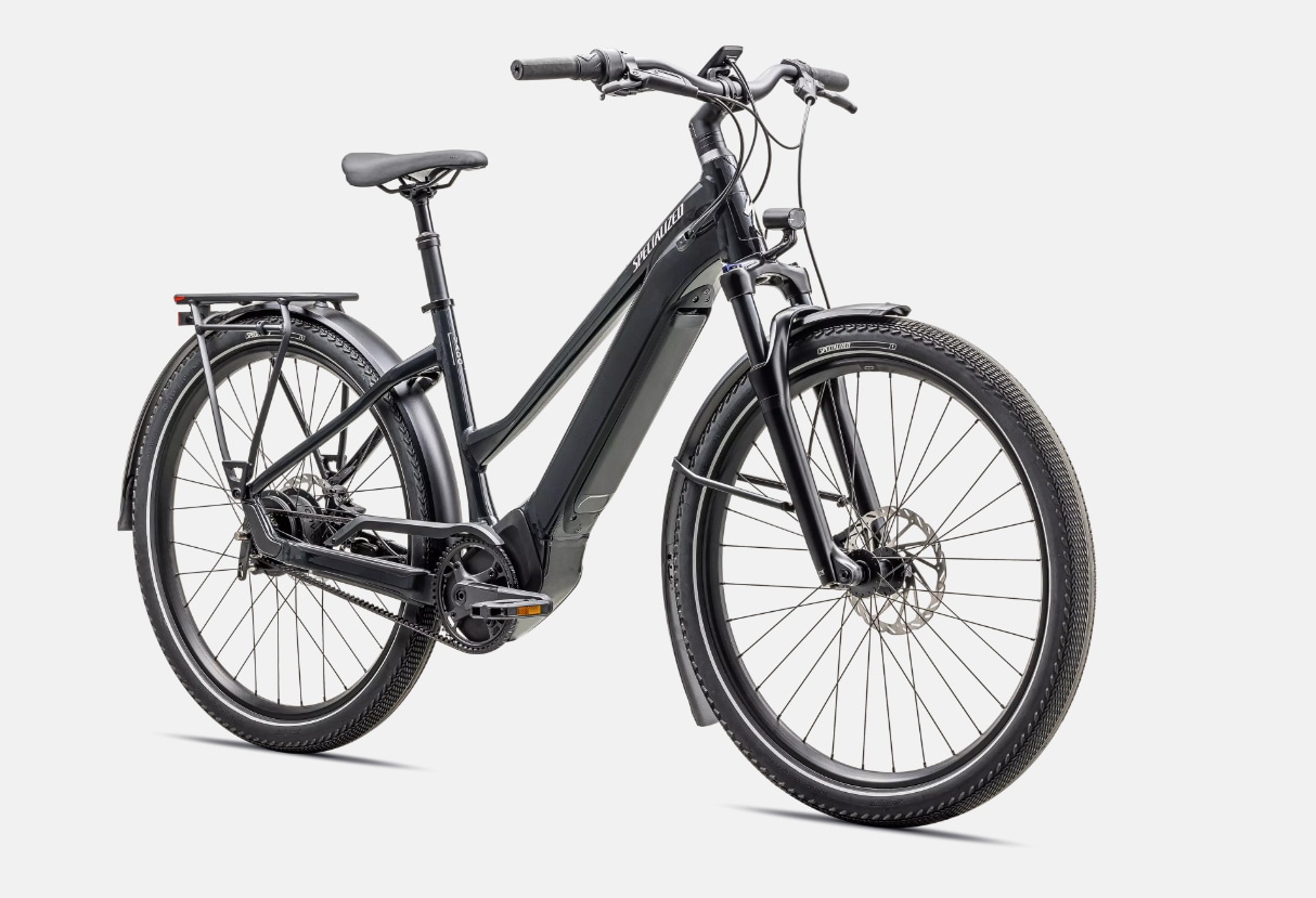 Specialized Cykel, Turbo Vado 4.0 IGH Step-Through, Gloss Castblack / Satin Silver Reflective