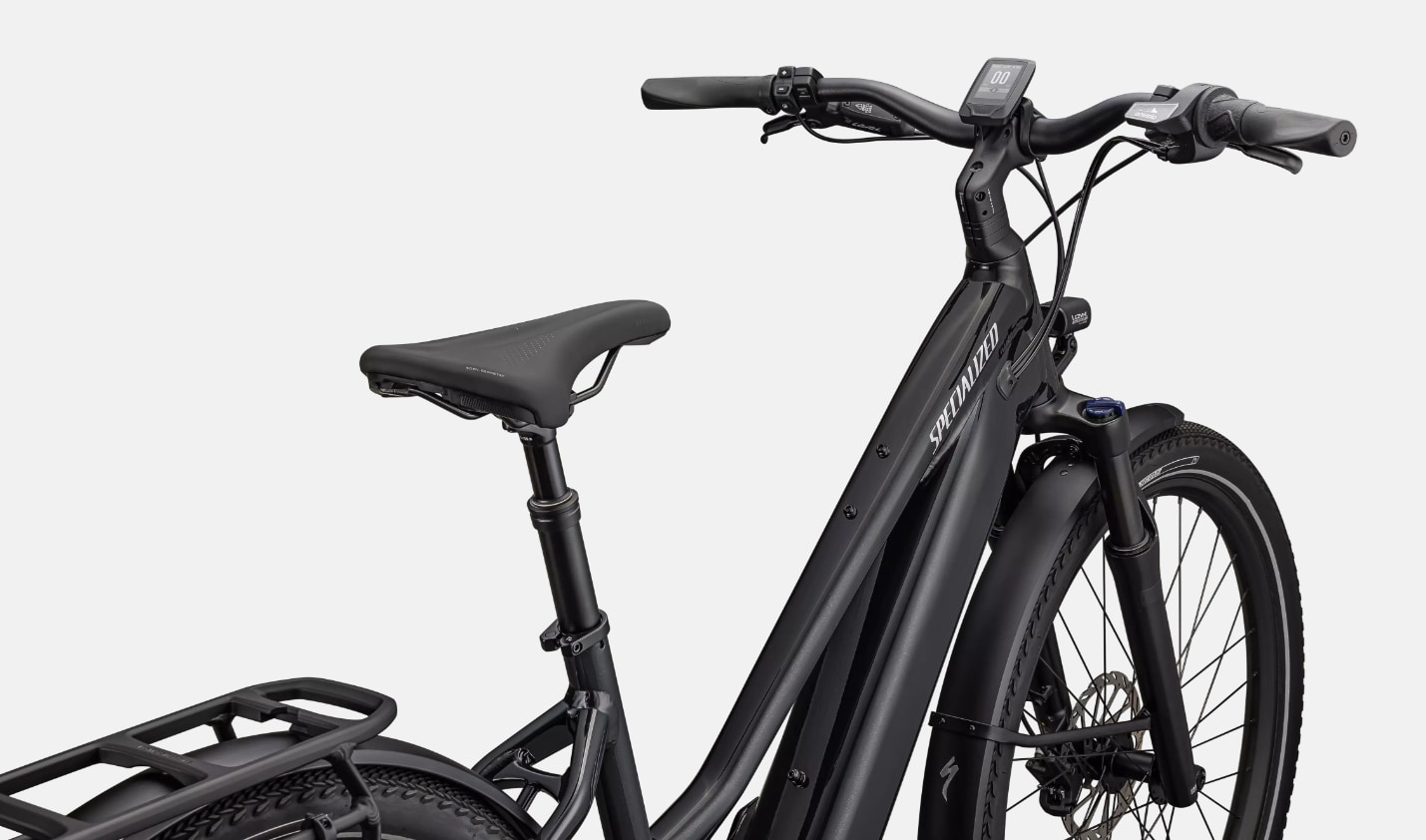 Specialized Cykel, Turbo Vado 4.0 IGH Step-Through, Gloss Castblack / Satin Silver Reflective