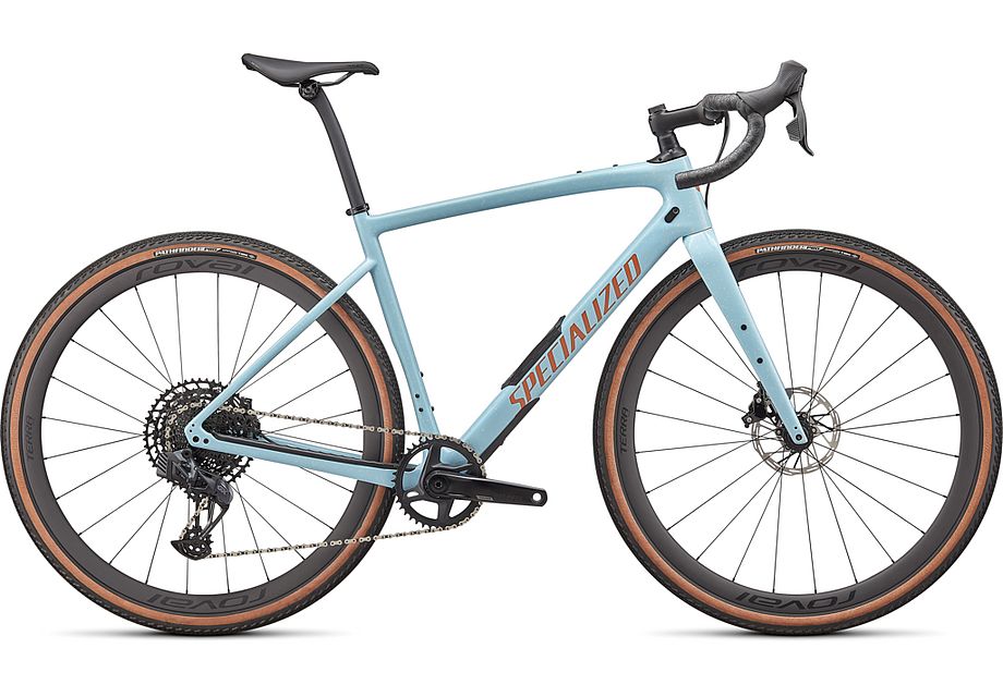 Specialized Cykel, Diverge Expert Carbon, Gloss Arctic Blue/Sand Speckle/Terra Cotta